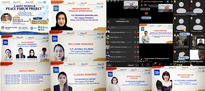 Peace Forum Project: A Joint Webinar on Peacebuilding and Social Responsibility — GML photo 1